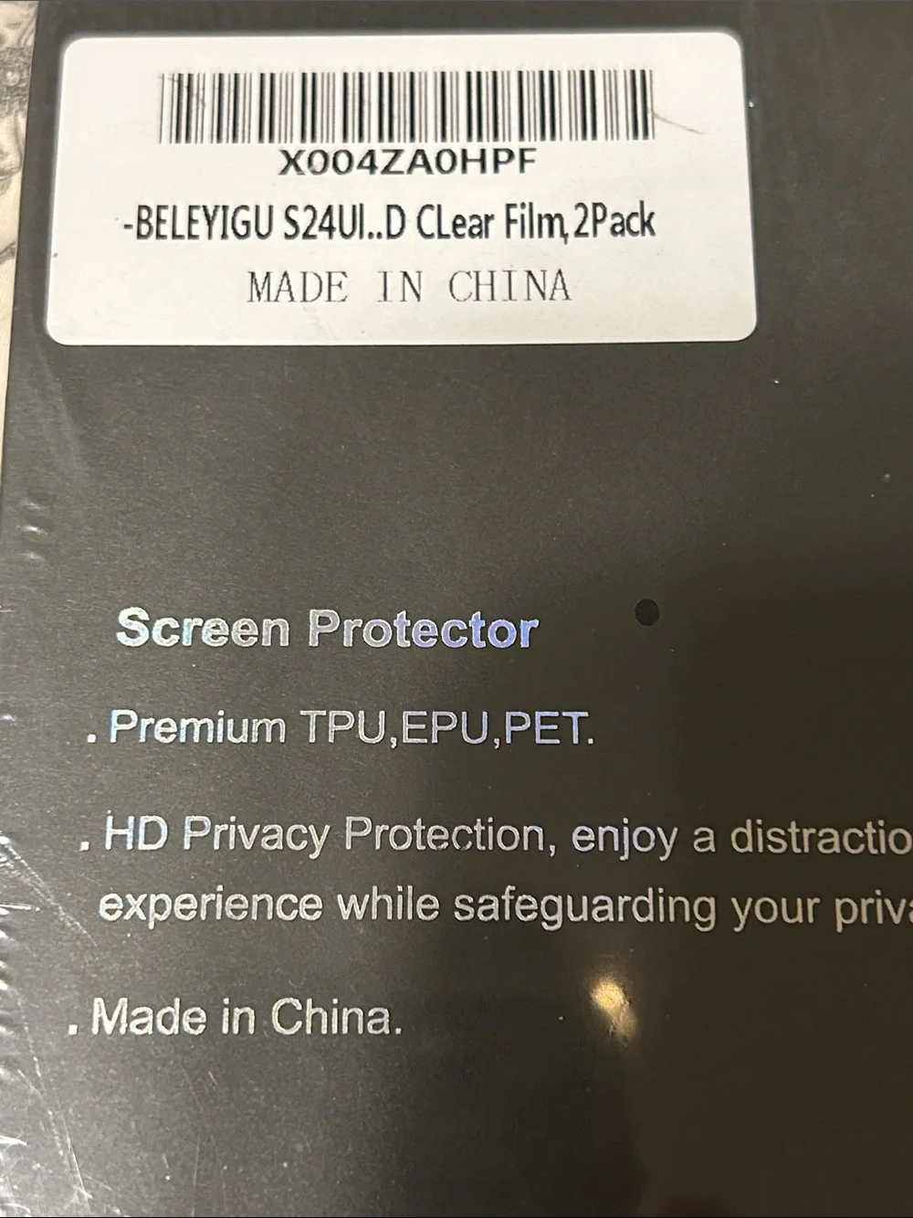 6.8inch Samsung Galaxy S24 ultra clear 2 pack screen protector -